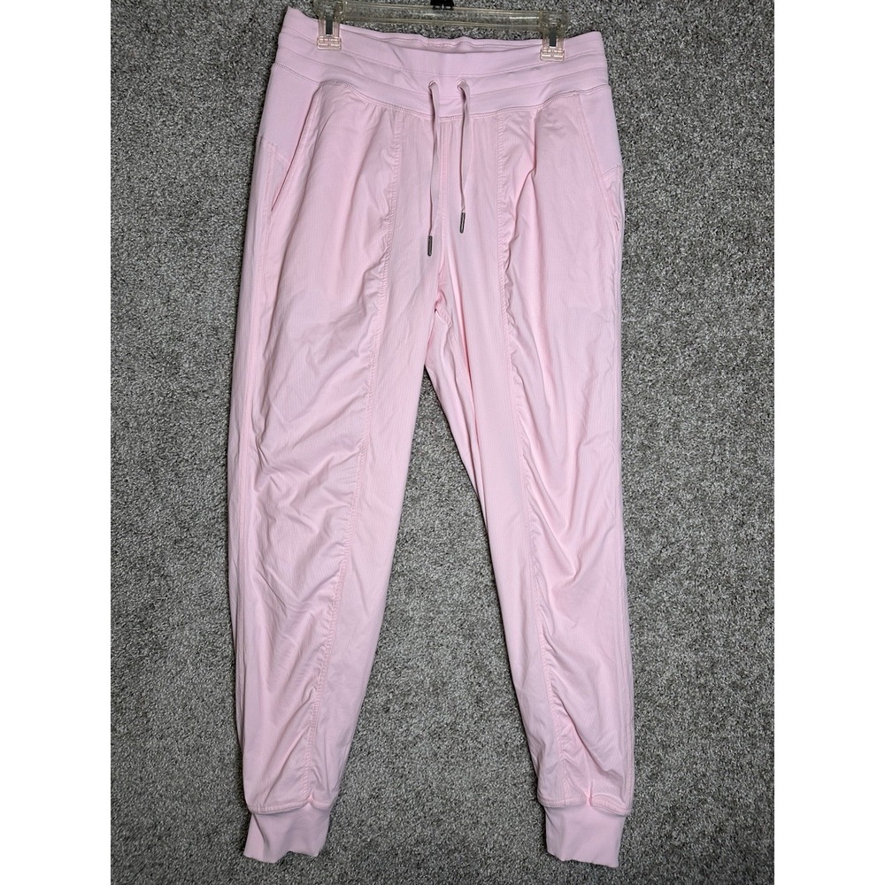 Lululemon Rare Strawberry Milkshake Dance Studio Full Length Lined Joggers Sz 8